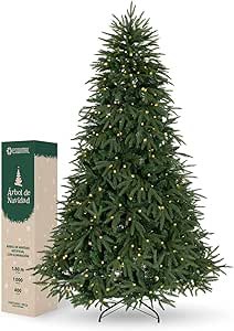 Árbol preiluminado y de armado exprés