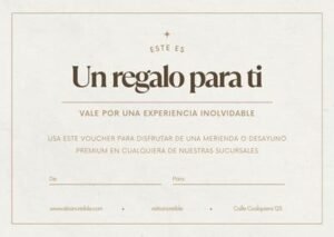 Tarjeta regalo de experiencia